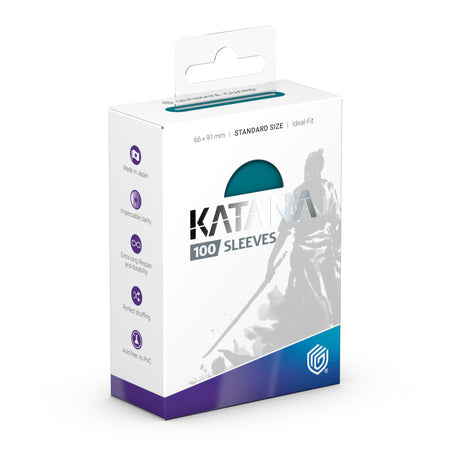 Ultimate Guard Katana Sleeves Standard Size Great Wave featuring a vibrant wave design for protecting trading cards.