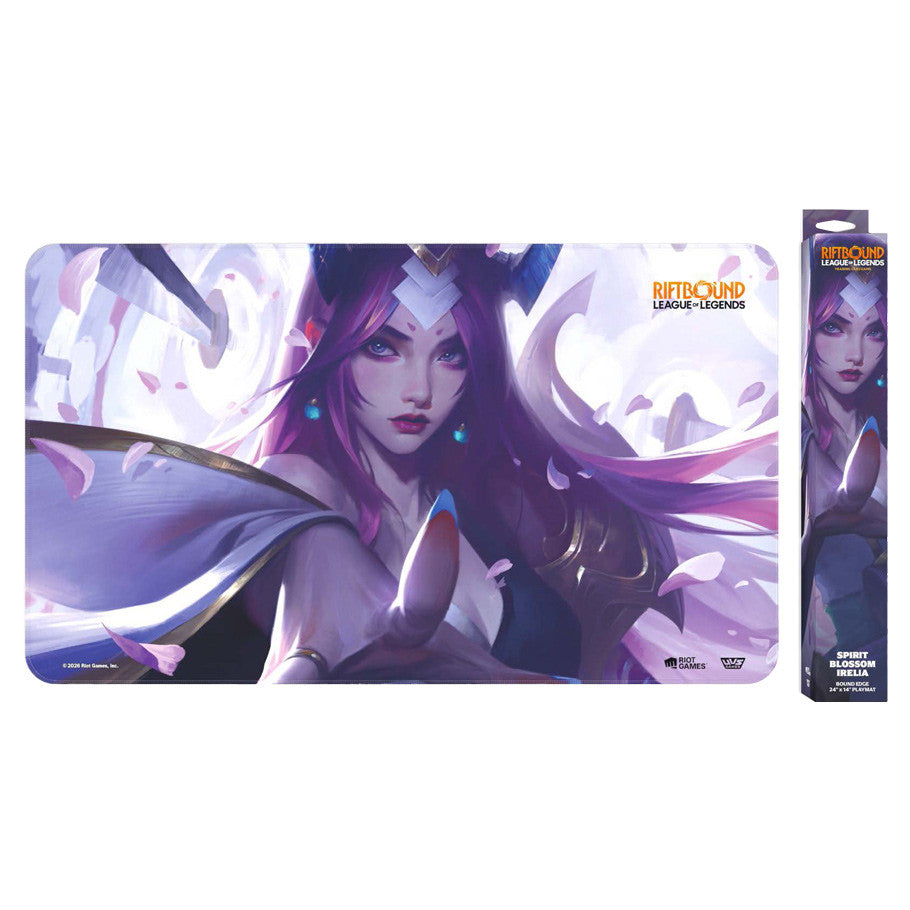 Riftbound Spiritforged Playmat by UVS Games featuring detailed mystical artwork on a flexible gaming mat.