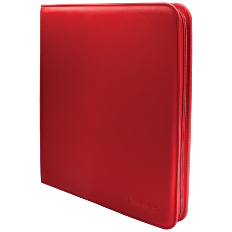 Ultra Pro Vivid 12-Pocket Pro Zippered Binder with transparent pockets and zipper closure for organizing trading cards or collectibles.