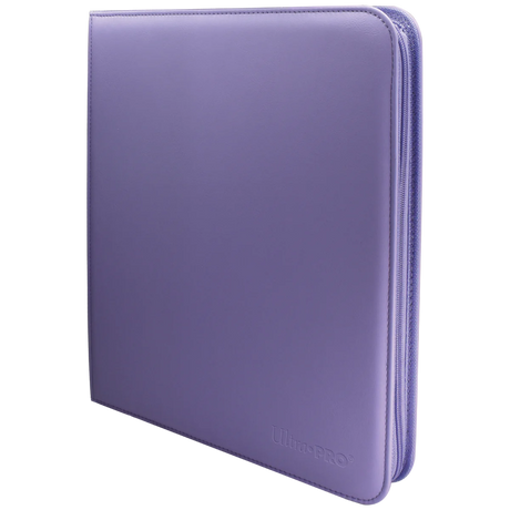 Ultra Pro Vivid 12-Pocket Pro Zippered Binder for storing trading cards with secure zipper closure and clear pocket pages.