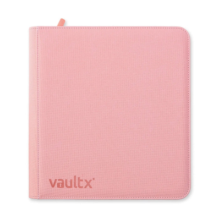 Vault X Exo-Tech 12-Pocket Pink Zip Binder with durable exterior and multiple compartments for organizing documents and accessories.