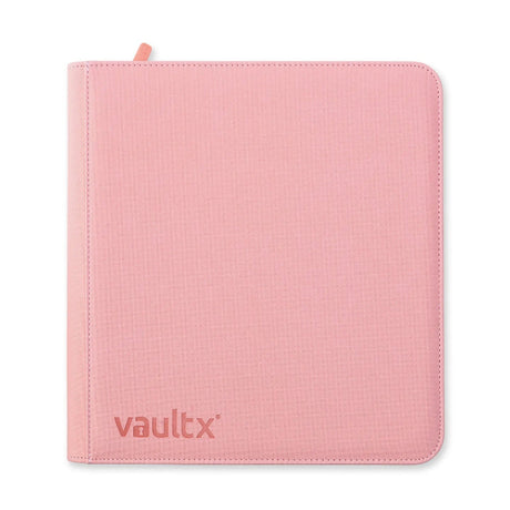 Vault X Exo-Tech 12-Pocket Pink Zip Binder with durable exterior and multiple compartments for organizing documents and accessories.