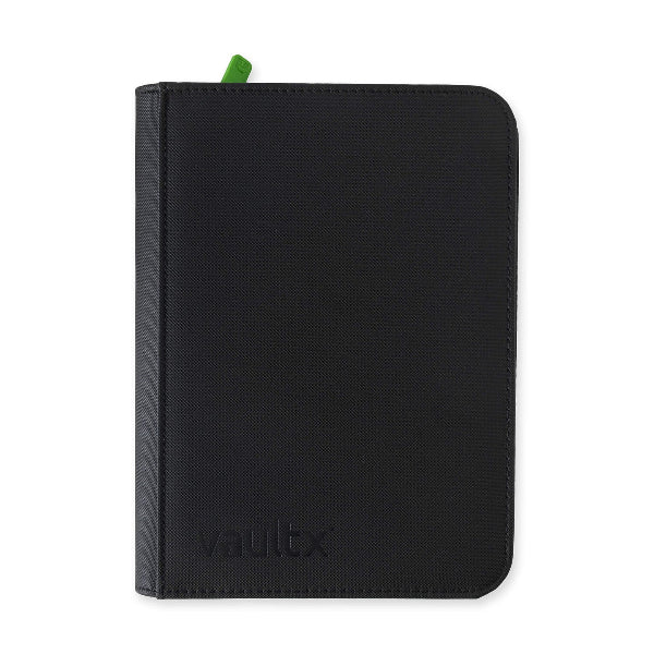 Black Vault X 4-Pocket Zip Binder with secure zipper closure and multiple pockets for organizing documents and accessories.