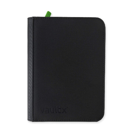 Black Vault X 4-Pocket Zip Binder with secure zipper closure and multiple pockets for organizing documents and accessories.