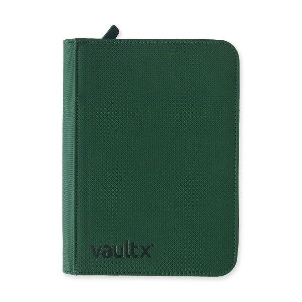Vault X 4-Pocket Zip Binder in green, showing the durable binder with four pockets for organizing documents and accessories.