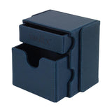 Vault X Exo-Tec Game Box 100+ in blue, a durable storage case for gaming discs or cartridges, with a sleek design.