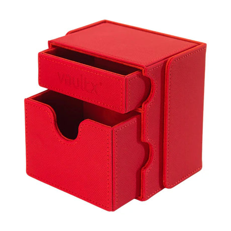 Vault X Exo-Tec Game Box 100+ in red, sturdy storage case for gaming cartridges and accessories.