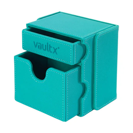 Vault X Exo-Tec Game Box 100+ in teal, durable storage container for game cartridges and accessories.