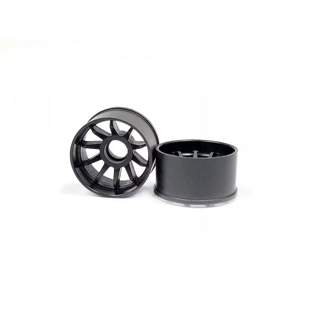 GL Racing R10 Carbon RWD rims for RC cars, lightweight and durable RC car parts shown on a sleek black background.