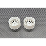White AWD rims for RC cars by GL Racing, featuring a sleek design suitable for high-performance remote control vehicles.