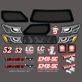 LC Racing L6240 1/14 clear short course truck body for RC cars, shown in transparent plastic with detailed design features.