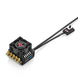 Hobbywing XERUN XR14 2S RC car electronic speed controller with cooling fins and wiring for high-performance remote control vehicles.