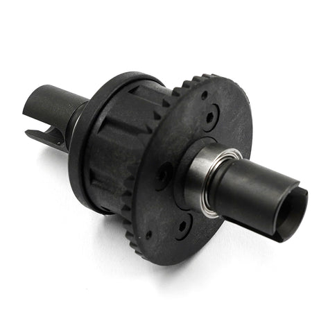 Hobby Addicts Xpress shaft-driven gear differential set with metal gears for RC car models, shown in a close-up image.