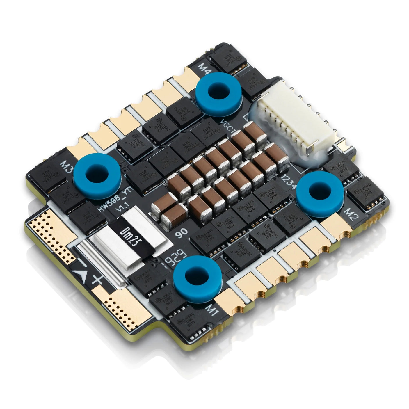 Hobbywing XRotor 20x20 4-in-1 45A ESC for drone flight controllers, shown in a sleek black compact design.
