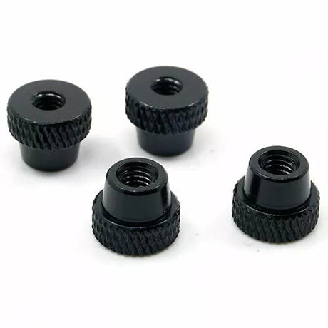 Yeah Racing Car Setup System Lock Nut for setup system, black metal nut for securing car adjustments, shown in the image.