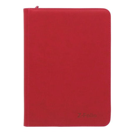 BCW Z-Folio 9-pocket album with clear plastic pages and black cover for storing trading cards or collectibles.