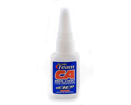 Factory Team Medium Tire Adhesive applied to a tire, demonstrating strong bonding for racing and off-road vehicle tires.
