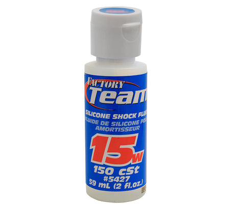 RC car shock oil in a 2oz bottle from Team Associated Factory Team silicone shock oil product.