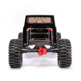 Redcat Ascent Fusion 1/10 scale brushless RTR rock crawler with red and black body, large off-road tires, and suspension details
