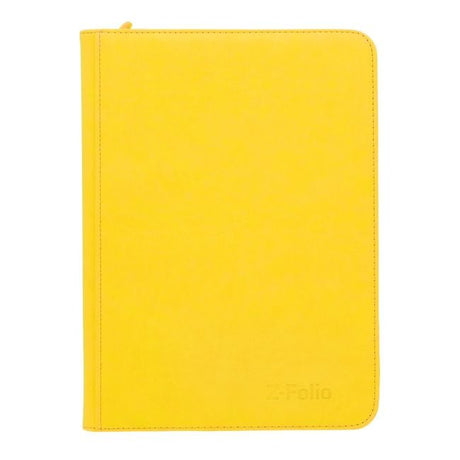BCW Z-Folio 9-pocket album with black cover and transparent pages for storing collectible cards or trading cards.