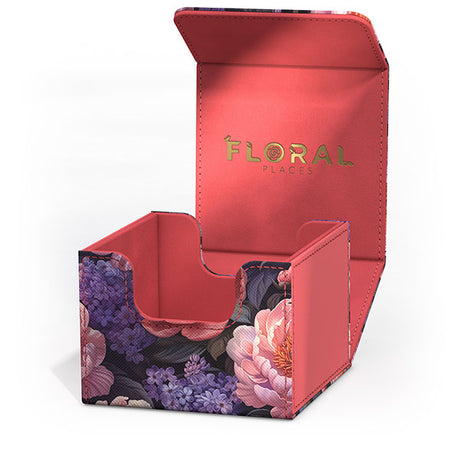 Ultimate Guard Sidewinder 133+ Floral Places III card storage box with floral design for trading card organization.