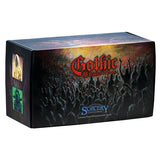 Close-up of Sorcery Gothic Precon Box of collectible trading cards featuring dark, mystical artwork and intricate card designs.