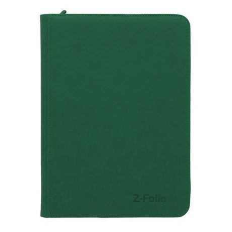 BCW Z-Folio 9-Pocket Album for trading cards, featuring clear plastic pages and sturdy black cover for organizing collectible cards.