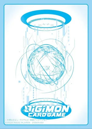 Blue Digimon Official Sleeves for Digimon Card Game by Bandai, featuring vibrant Digimon artwork on protective card sleeves.