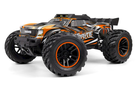 BlackZon HPI Racing Bl Spryte ST 1/20 4WD electric stadium truck with detailed body and off-road tires in the image.