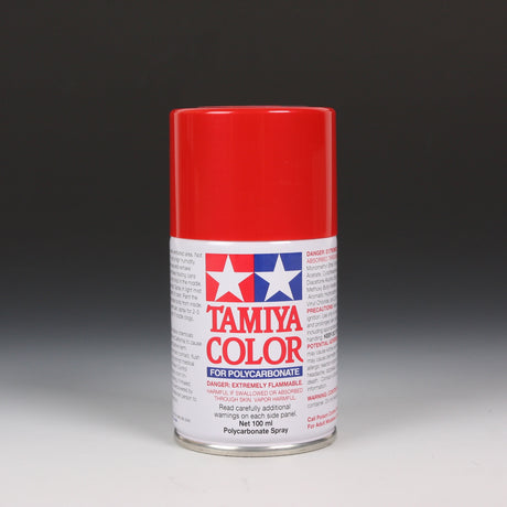 Tamiya PS-60 Mica Red spray paint can, 100ml, with red mica finish and spray nozzle visible on the can's packaging.