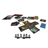 Hasbro Betrayal at House on the Hill 3rd Edition board game box with spooky mansion artwork and game components visible.