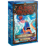 Flesh and Blood Part the Mistveil Blitz Deck Collection of collectible trading cards by Legends Story Studios, displayed in a deck box.
