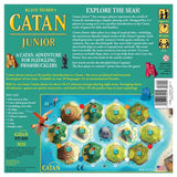 Catan Junior board game by Catan Studio showing colorful game pieces and game board layout for kids' strategic play
