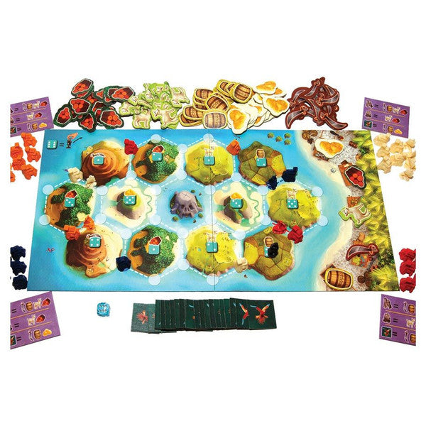 Catan Junior board game by Catan Studio featuring colorful game pieces and a playful map for kids' strategy fun.
