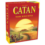 3D image of the Catan board game box by Catan Studio, featuring colorful illustration and game title on the front.