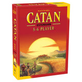 Catan Studio 5-6 Player Extension for Catan board game, showing game box with colorful artwork and extension details.