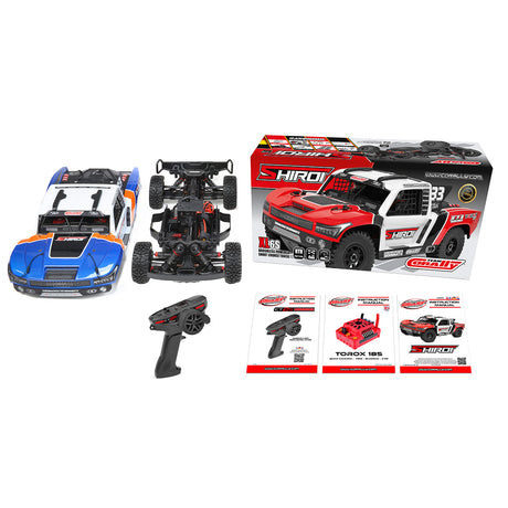 Team Corally Shiroi XP6 1/8 scale 6S RTR short course truck with detailed body and off-road tires, ready for racing.