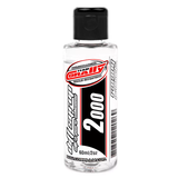 Team Corally Ultra Pure Silicone Diff Oil for RC cars, 2oz bottle, clear liquid suitable for precise gear lubrication.