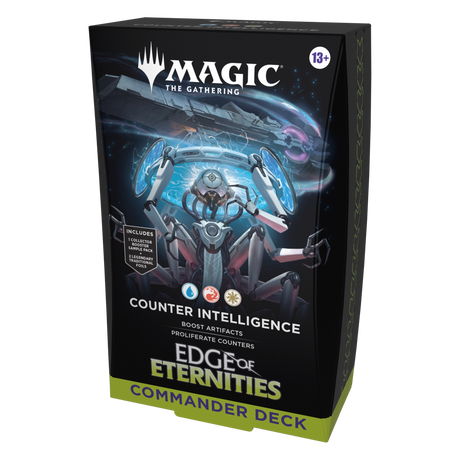 MTG Edge of Eternities Commander Decks Counter Intelligence card from Wizards of the Coast, featuring detailed fantasy artwork.