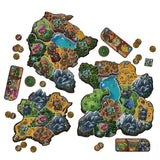 Small World of Warcraft board game by Days of Wonder, featuring colorful game components and miniature characters on the game board.
