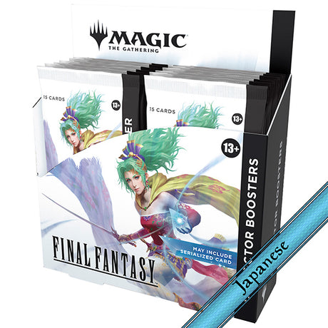 MTG Final Fantasy Japanese Collector Booster Box by Wizards of the Coast, featuring colorful artwork and collectible card packaging.