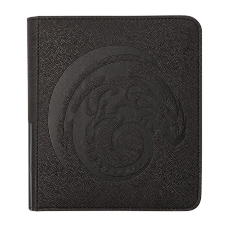Dragon Shield Small Card Codex Zipster holding 160 trading cards, black and clear design, portable card storage solution.