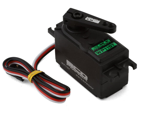 EcoPower WP115T low profile waterproof metal gear servo with high torque, shown in the image.