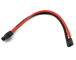 EcoPower XT30 to XT60 charge lead adapter showing male XT30 connector and female XT60 connector for drone or RC battery charging.