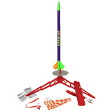 ESTES D.O.R.M Launch Set with rocket parts, launch pad, and accessories for model rocketry and outdoor science activities.