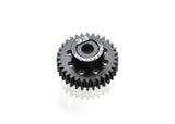 Black Exotek Racing Flite 48P pinion gear made of POM with alloy collar, designed for RC car performance and durability.