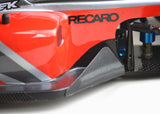 Exotek Racing Ultra F1 lightweight clear RC car body on a white background, showing sleek design and transparent material