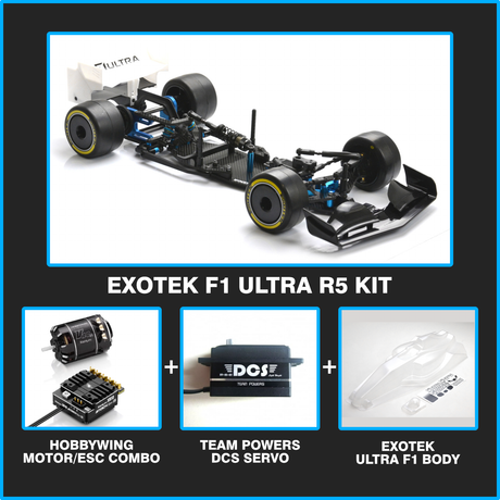 Exotek F1 Ultra Bundle by Exotek Racing featuring high-performance RC car parts and accessories in a compact package.