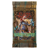Flesh and Blood Bright Lights Booster Pack of collectible trading cards by Legends Story Studios, showing colorful cards inside.