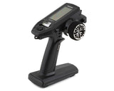 Futaba 4PM Plus 4-channel 2.4GHz T-FHSS radio system controller with display and control sticks, no receiver included.